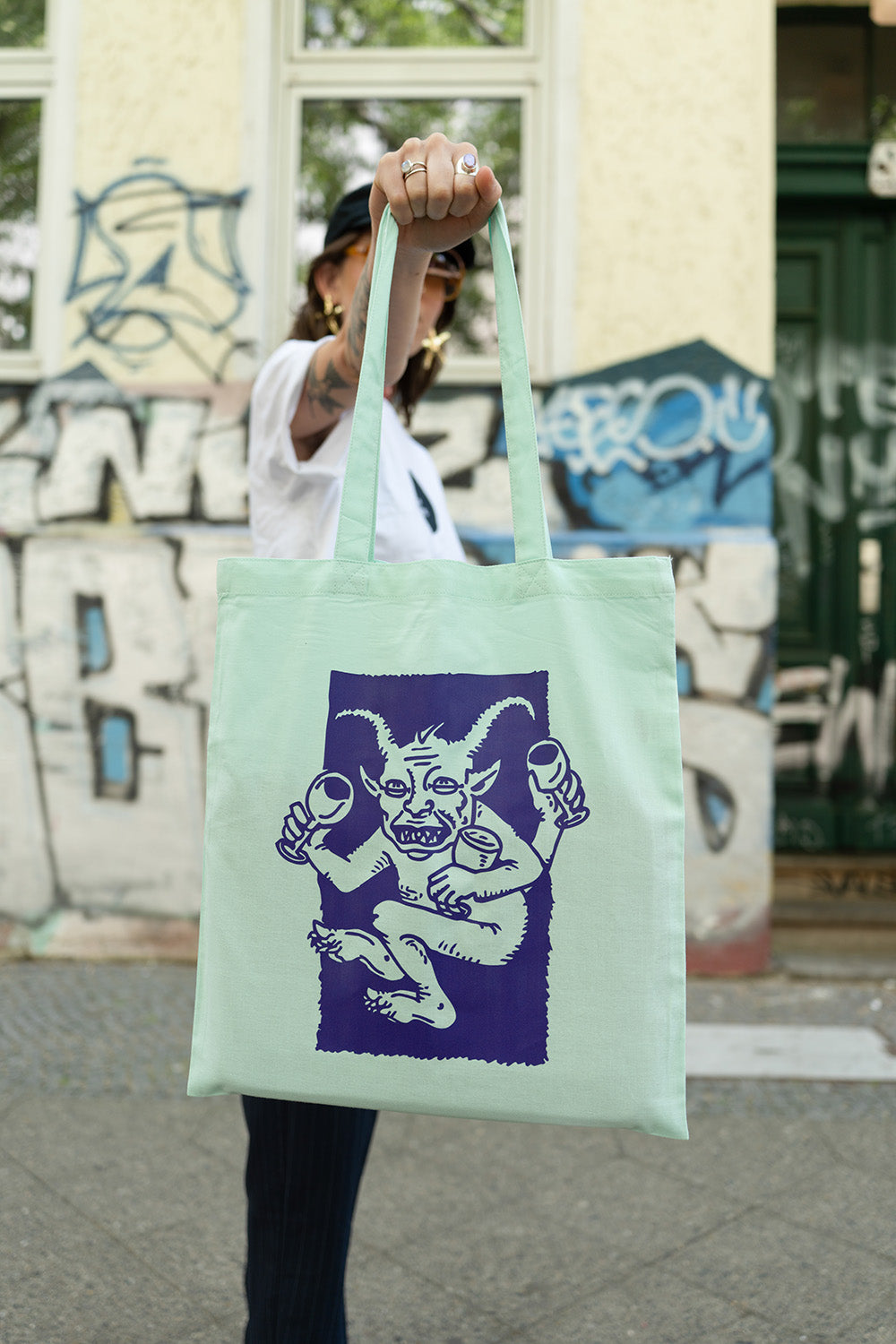 Tote Bag Devil Illustration