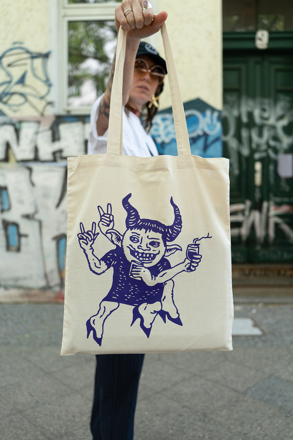 Tote Bag Devil Illustration