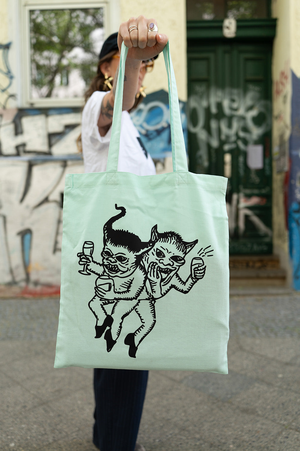 Tote Bag Devil Illustration
